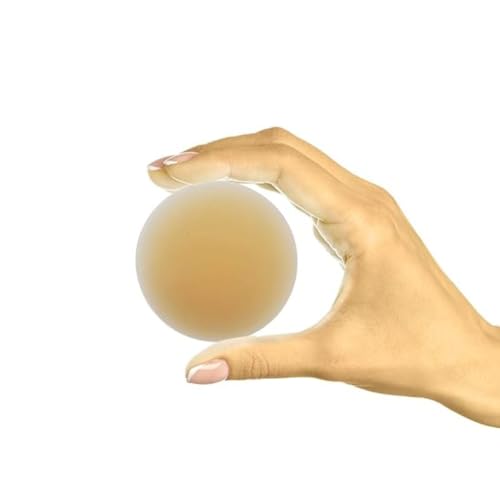 TOBUK 3 Pairs Nipple Covers for Women, Reusable & Hypoallergenic Nipple Pasties, Silicone Nipple Covers (7, 8, 10 cm) (Nude)