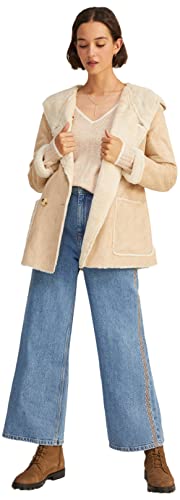 Springfield Abrigo Doble Faz Doble Abotonadura, Abrigo para Mujer, Marrón (Brown Tan), 44