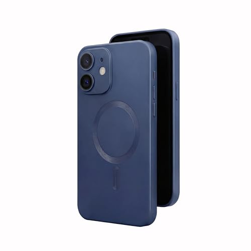 Image of amazon basics Premium Mag-Safe Case for iPhone 11 | Shockproof & Anti-Scratch Cover | Soft Silicone with Wireless Charging | Camera Lens Guard - Blue