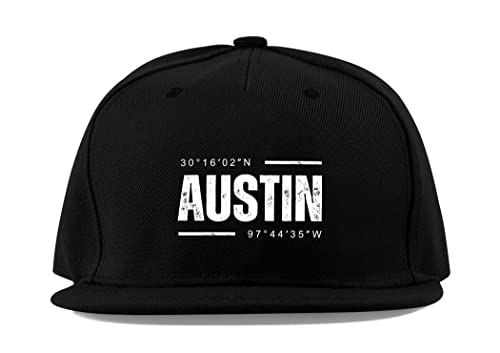 Casquette de baseball Austin unisexe en coton à visière plate