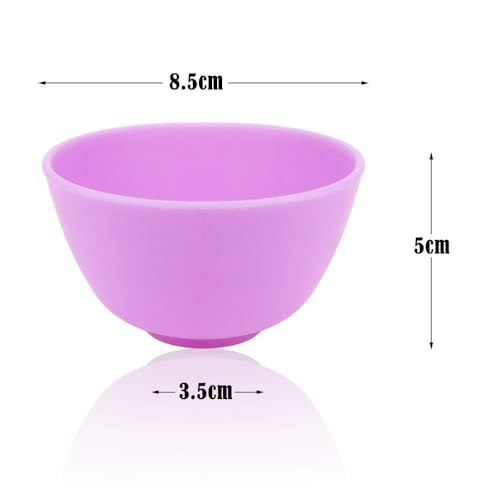 Set de 10 tazones de silicona multicolor para mezcla miniatura 3