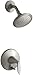 KOHLER K-T5319-4E-BN Refinia Shower Trim with Push-Button Diverter, Valve Not Included, Vibrant Brushed Nickel