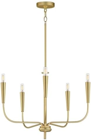 Maxim Vela - 5 Light Chandelier-18.25 Inches Tall and 24 Inches Wide-Satin Brass Finish -Traditional Installation