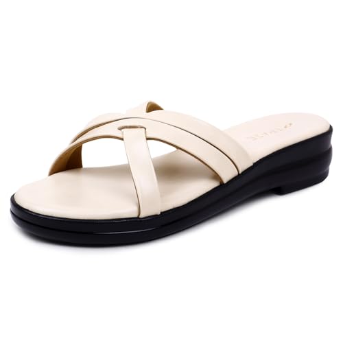 Image of TRASE Casual Stylish Flats Sandals For Women - Sandals For Women Stylish - Women's Sandals - Flat Sandal - Flats For Girls - Sandals For Girls - Ladies Sandal (46039)