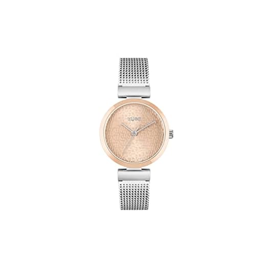 HUGO Reloj Analógico de Cuarzo para mujer con correa de malla de acero inoxidable plateada - 1540127