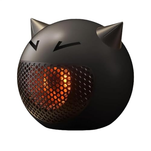 Calefacción Personal - Calefacción Portátil, Ventiladores Y Radiadores En El Gato De Dibujos Animados | 450W Dispositivo De Calefacción De Cerámica Rápida Para La Sal