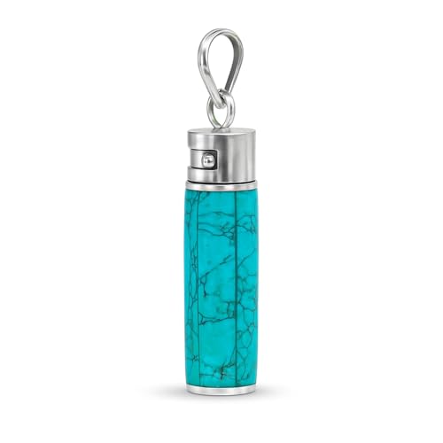 Bijou spirituel pendentif boîte reliquaire tibétaine turquoise