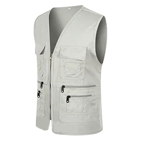 Men's Multi-Pocket Fishing Vest for Outdoor Activities Cover