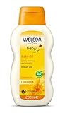 WELEDA Bio Baby Calendula Pflegeöl Parfümfrei - Naturkosmetik Babyöl für die Pflege, Reinigung & Massage von Babys, Schutz vor Hautreizungen, Wundwerden & trockener Haut im Windelbereich (1 x 200ml)