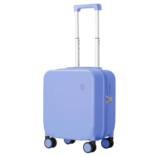 mixi 14 Inch Underseat Luggage Carry on Suitcase Free Boarding Personal Item Suitcases with Spinner Wheels Hardshell Lightweight PC for Short Travel, Lilac Purple