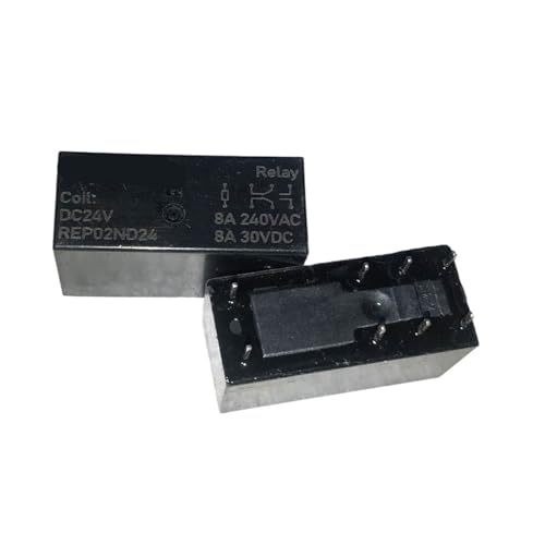 Relé de 8 pines REP02ND24 115F-2C-24V-8A para control de circuitos de automatización