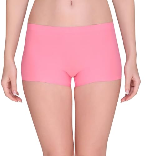 Image of LOURYN KOULYN Women's Ice Silk Seamless Boyshort Panty, (Pack of 3 Panty)