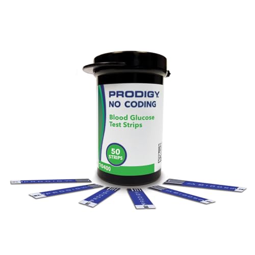 PRODIGY 10400 No Coding Test Strips, Box of 50 Strips, Online Version of 52800 & 73200
