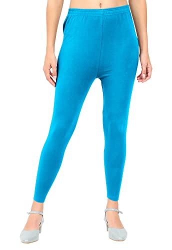 Image of POPOLO Women's Super Soft Ankle Length Cotton Lycra Solid Stretchable Legging