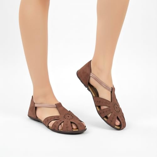 Image of Women's Flat Sole Stylish Sandal | Doctor Insole For Comfort & Durability | Arch Support | True Anti-Skid TPR Sole | Lazer Cut Design | Fashionable & Trendy (WL-04)