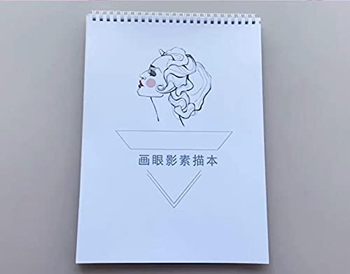 YJIUYUANQ Eyebrow Eyeshadow Exercise Book Eyes Charts Cosmetics Teaching Book Practice Cosmetics Teaching Supply for Student or Beginner,32 Sheet in 1 Book, As Show