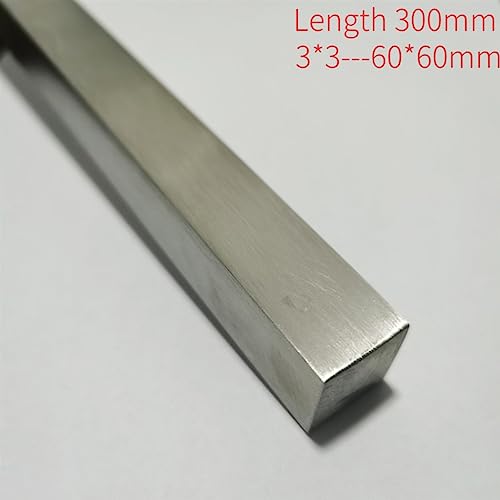 1pcs 304 Stainless Steel Square Bar Rod Length 300mm, for Model HelicopterStainless Steel Key Stock 3MM 4MM 5MM 6MM 7MM 8MM 10MM 12MM 15MM 16MM 18MM Rods (Size : 6mm x 6mm 300mm)