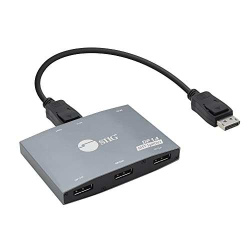 Hub MST DisplayPort 1.4 de 1 en 3 salidas SIIG multiplicador de pantallas de ordenador 4K