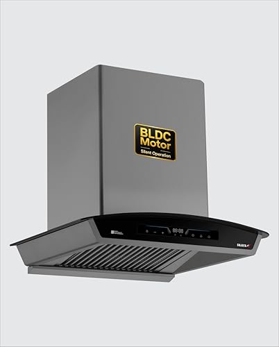Image of Sujata 75cm Auto Clean Kitchen Chimney | 15 Years BLDC Motor Warranty & 5 Years Comprehensive Warranty| 12 Gesture & Touch Control, Powerful Suction, Low Noise, Wall Mounted, LED Panel(Quartz-Black)