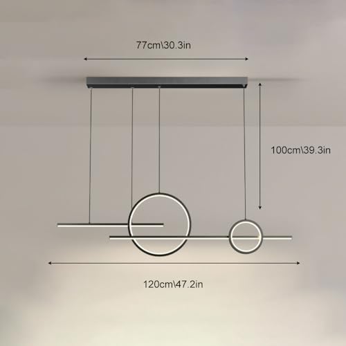 Lámpara de Techo Lámpara Colgante Lineal con Control Remoto LED 2