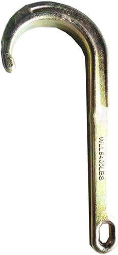 Trailer Hook - Transport Tow Chain J Hook Long Shank, 4T/5T Transport Tow Chain with 2 Grab Truck Hooks, Brake Rope, Hanging Chain Double Hook for Car Wrecker Recovery(Single Hook)