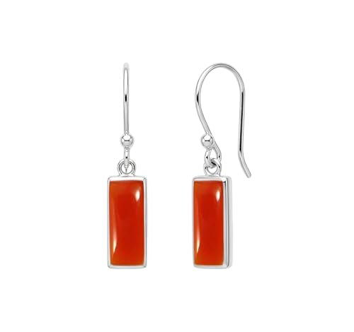 Natural Carnelian Crystal Drop Earrings...