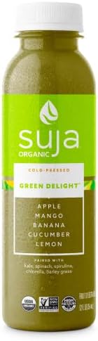 Suja Green Delight Organic & Cold Pressed Fruit and Vegetable Juice Smoothie, 12 Fl Oz Bottle