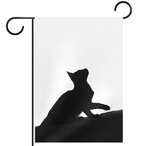 Drapeau de jardin chat noir pour accueillir vos invités avec joie