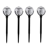 CLLX Luces Solares LED, Luces Solares Jardín Lámpara LED para Exterior,Encendido/Apagado Automático Impermeable Larga Duración Luces De Jardín Led Solares 4 Pack,Colorful Light