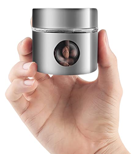 ミニコーヒーキャニスター コーヒー豆 ポータブル ミニ 保存容器 密閉容器 40g コーヒー豆入れ容器 豆食品茶葉鮮缶 304ステンレスお菓子 防湿 食品保存 糖 香料 貯蔵タンク 軽量 大容量 多機能 耐久性 耐腐蝕性 手入れが簡単 (シルバー)