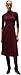 Tommy Hilfiger Damen Kleid Slim Rib Mix Midi-Länge, Rot (Deep Burgundy), XS