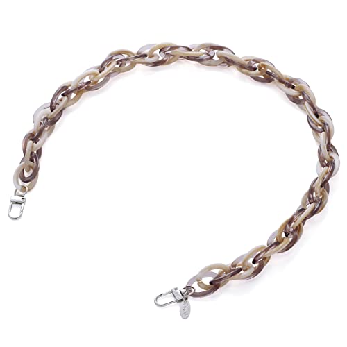 BOCAR Women Chunky Acrylic Purse Strap Bag Chain Handle Replacement Handbag Purse Making Accessory Decoration (BL-002-brown) BOCAR Women Chunky Acrylic Purse Strap Bag Chain Handle Replacement Handbag Purse Making Accessory Decoration (BL-002-brown)
