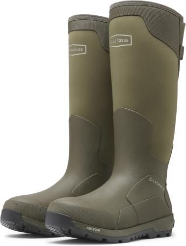 Image of LaCrosse AlphaBurly Aero Men's 17 inch Waterproof Rubber Hunting Boots Non-Insulated with 5mm Neoprene Core, Outdoor Field Footwear