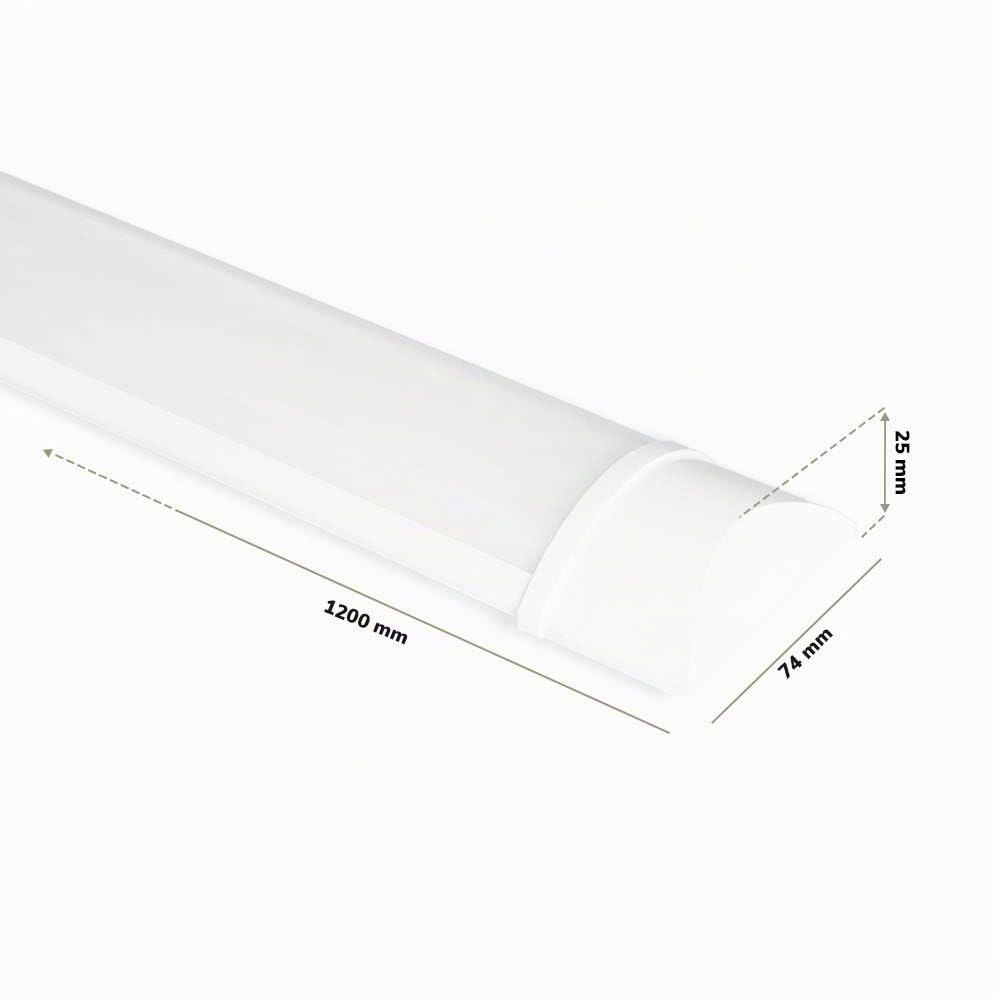 HOFTRONIC 4er Set LED Lichtleiste 120 cm, 40W, 4800 Lumen, 6400K tageslichtweiß, ultra flach 2,9 cm, IP20, integrierte LEDs, flimmerfrei, SMD Chips, Deckenleuchte