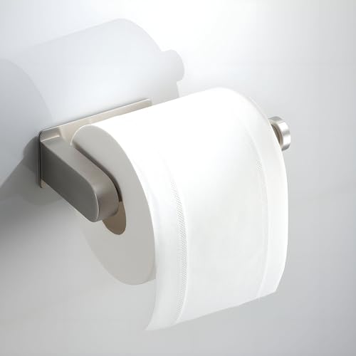 YIGII Self Adhesive Toilet Paper Holder - Bathroom Toilet Paper Holder Stand no Drilling Stainless Steel Brushed - Image 3