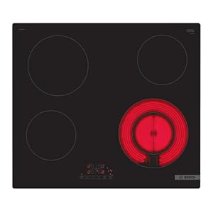 Bosch – Placa vitrocerámica, 60 cm, Serie 4, Control TouchSelect, Negro, PKF611BB8E