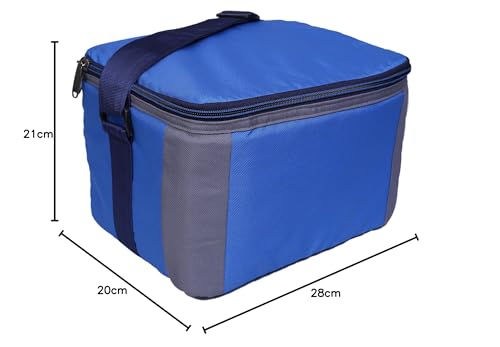 Image of BagsRUs Polyester Insulated Portable Cooler Bag with Free Ice Pack, 11L, Royal Blue