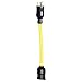 Voltec 04-0092N 12/3 STW Locking Plug to U-Ground Connector Adapter, 1-Foot, Yellow