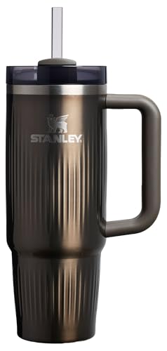 Image of STANLEY Quencher H2.0 Tumbler with Handle and Straw 30 oz | Flowstate 3-Position Lid | Cup Holder Compatible for Travel | Insulated Stainless Steel Cup | BPA-Free | Fluted Gunmetal Shine