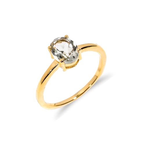 Bague améthyste verte ovale cadeau idéal bague argent 925 mixte