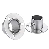 Roestvrij stalen kast kleding kast staaf beugel houder flens socket