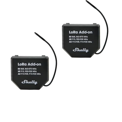 Shelly LoRa Add-On – x2 Unidades, Módulo de Expansión para Dispositivos Shelly Gen3 y Gen4, Compatible con LoRaWAN, Hasta 5 km de Alcance, Fácil Instalación, Automatización Doméstica e Industrial