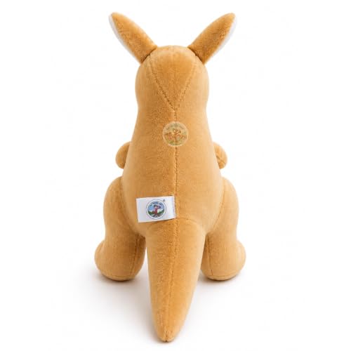 Image of Chi-Chimpu Toyss Kangaroo Soft Toy 34 cm with Baby Joey Plush | Ultra Soft Stuffed Animal | Cute Cuddly Plush Toy for Kids, Boys & Girls | Birthday Gift | Home Decor | Brown