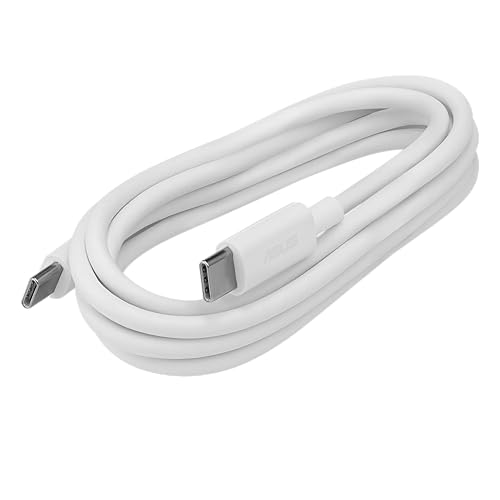 Image of ASUS 100W USB-C to USB-C Cable (LCA51), 1.5M Fast Charging Cable with E-Marker Chip, 480Mbps Data Transfer, Durable TPE Material, Compatible with Laptops, Phones & Tablets - White,44g, 2 Year Warranty