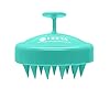 HEETA Shampoo Scalp Brush Massager Hair Growth, Scalp Scrubber with Soft Silicone Bristles for Hair Growth & Dandruff Removal, Hair Brush for Scalp Exfoliator, Green