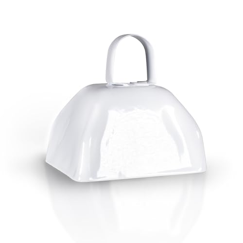 Windy City Novelties Metal Cowbell Novelty Noise Makers - 3 inch - 12 Pack - White