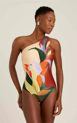 Image of AARAM Stylish Premium Women's One Piece Swimsuit with Cover Ups Wrap Skirt Sarong Floral Print Monokini Tummy Control Swimwear, Printed Costume Women Beach Wear