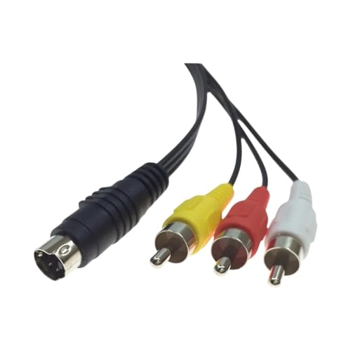 S-Video to 3 Convert Wire Male to Male Female Plug AV Audlo Video Adaptier S-Video 4 PIN to AV C0innector Cable for DVD PC TV New 2026 High for Reliable Electronic Component