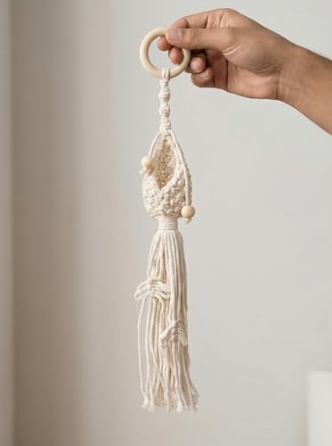 Image of JH Gallery Macrame Wall Hanging Planter, Boho Hanging Flower Pot Holder for Living Room, Bedroom and Office Decor, Decorative Flower Pot Holder for Indoor, Outdoor and Home Decor