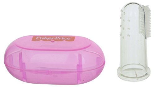 Fisher-Price-Silicone-Baby-Finger-Brush-with-Case-for-kids-ManualPinkPack-of-1